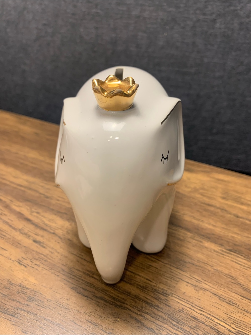 Mud Pie White Mini Elephant Bank - Picture 2 of 10